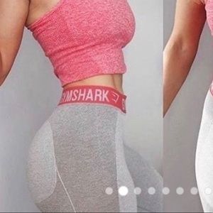 Gymshark flex leggings grey and pink SMALL